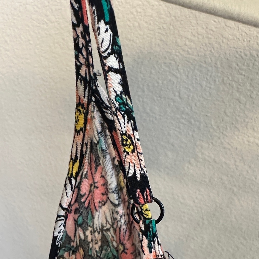 AUW Floral Midi Dress with Black and Pink Accents - Picture 6 of 6